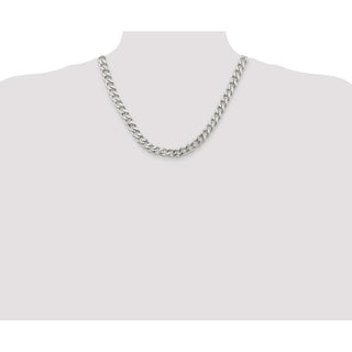20" Sterling Silver 9mm Curb Chain Necklace