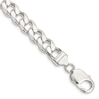 8" Sterling Silver 9mm Curb Chain Bracelet