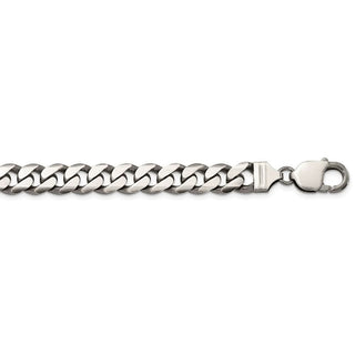 28" Sterling Silver Antiqued 9mm Curb Chain Necklace