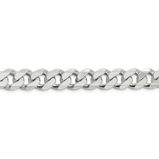8" Sterling Silver 11mm Curb Chain Bracelet
