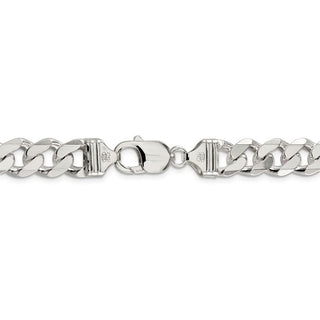 26" Sterling Silver 11mm Curb Chain Necklace