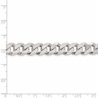 8" Sterling Silver 11mm Curb Chain Bracelet