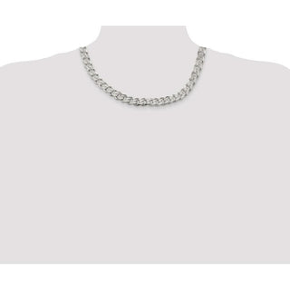 18" Sterling Silver 11mm Curb Chain Necklace