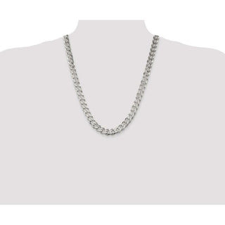 24" Sterling Silver 11mm Curb Chain Necklace