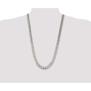 28" Sterling Silver 11mm Curb Chain Necklace