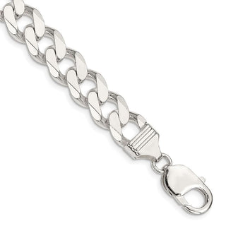 8" Sterling Silver 11mm Curb Chain Bracelet