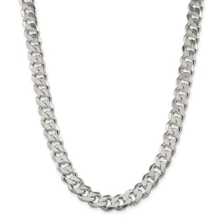 28" Sterling Silver 11mm Curb Chain Necklace