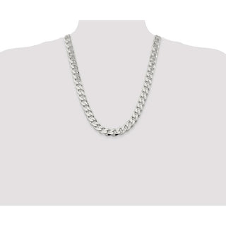 24" Sterling Silver 13mm Curb Chain Necklace