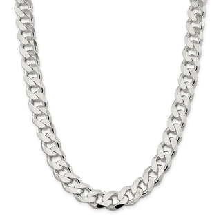 28" Sterling Silver 13mm Curb Chain Necklace