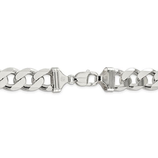 8" Sterling Silver 15mm Curb Chain Bracelet