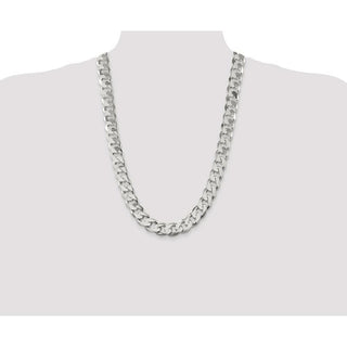 26" Sterling Silver 15mm Curb Chain Necklace