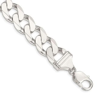 8" Sterling Silver 15mm Curb Chain Bracelet