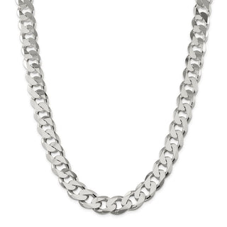 28" Sterling Silver 15mm Curb Chain Necklace