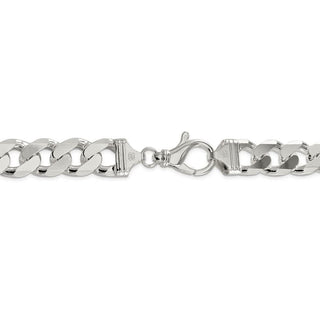 26" Sterling Silver 16.25mm Curb Chain Necklace