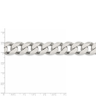 8" Sterling Silver 16.25mm Curb Chain Bracelet