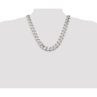 22" Sterling Silver 16.25mm Curb Chain Necklace