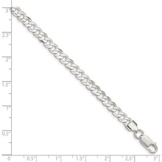 24" Sterling Silver 5.65mm Concave Beveled Curb Chain Necklace