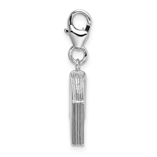 Sterling Silver Enameled 3D Passport w/Lobster Clasp Charm