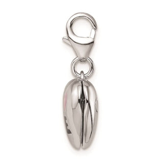 Sterling Silver Enameled Love Heart Locket w/Lobster Clasp Charm