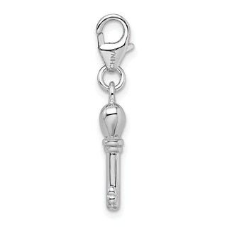 Sterling Silver 3-D Key w/Lobster Clasp Charm