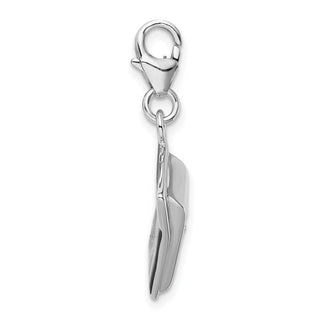 Sterling Silver 3-D Enameled Calculator w/Lobster Clasp Charm