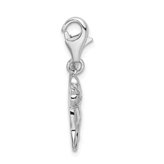 Sterling Silver Scary Cat w/Lobster Clasp Charm