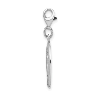 Sterling Silver Miraculous Medal w/Lobster Clasp Charm QCC498