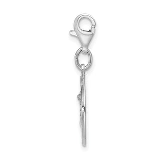 Sterling Silver Saint Michael Medal w/Lobster Clasp Charm QCC500