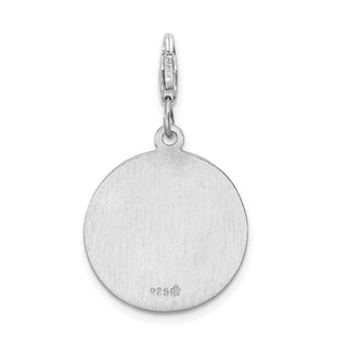 Sterling Silver Saint Michael Medal w/Lobster Clasp Charm QCC501