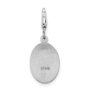 Sterling Silver Saint Christopher Medal w/Lobster Clasp Charm