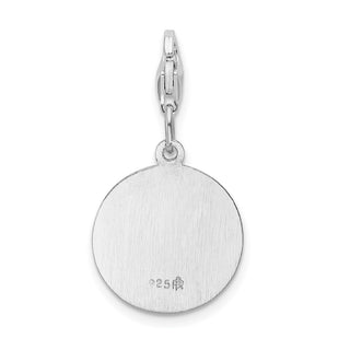 Sterling Silver St. Christopher Medal w/Lobster Clasp Charm QCC504