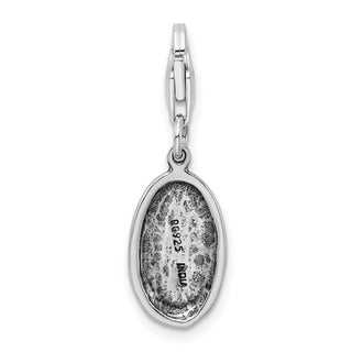 Sterling Silver Antiqued Sister w/Lobster Clasp Charm