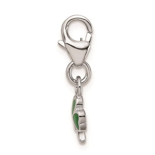 Sterling Silver Enameled Clover w/Lobster Clasp Charm