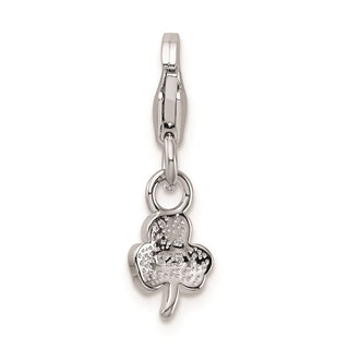 Sterling Silver Enameled Clover w/Lobster Clasp Charm