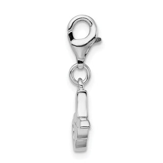 Rhodium-Plated Sterling Silver XO w/Lobster Clasp Charm