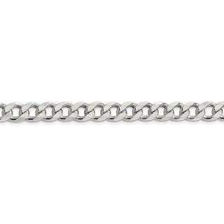 26" Sterling Silver 8mm Pave Curb Chain Necklace
