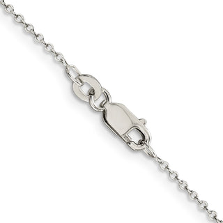 22" Sterling Silver 1mm Cable Chain Necklace with Lobster Clasp