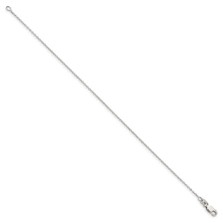 9" Sterling Silver 1mm Cable Chain Anklet QCL025-9