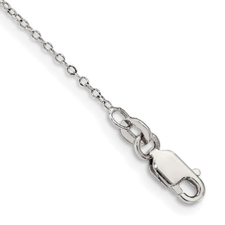 10" Sterling Silver 1mm Cable Chain Anklet