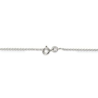 14" Sterling Silver 1mm Cable Chain Necklace with Spring Ring Clasp