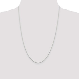 24" Sterling Silver 1mm Cable Chain Necklace with Spring Ring Clasp