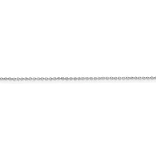 24" Rhodium-plated Sterling Silver 1mm Cable Chain Necklace