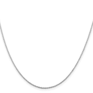 24" Rhodium-plated Sterling Silver 1mm Cable Chain Necklace
