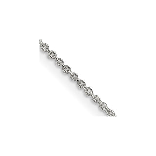 22" Sterling Silver 1mm Cable Chain Necklace with Spring Ring Clasp