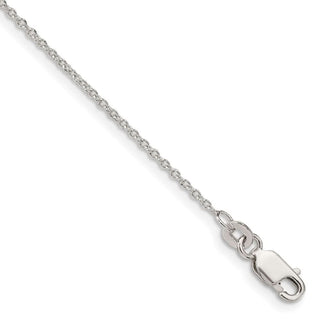 10" Sterling Silver 1.25mm Cable Chain Anklet
