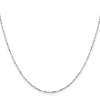 20" Rhodium-plated Sterling Silver 1.25mm Cable Chain Necklace