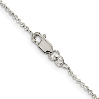 20" Rhodium-plated Sterling Silver 1.25mm Cable Chain Necklace