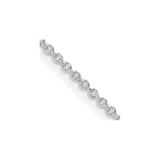 20" Rhodium-plated Sterling Silver 1.25mm Cable Chain Necklace