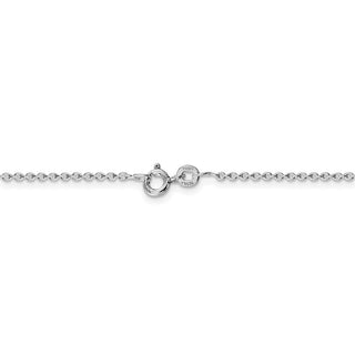 36" Rhodium-plated Sterling Silver 1.5mm Cable Chain Necklace