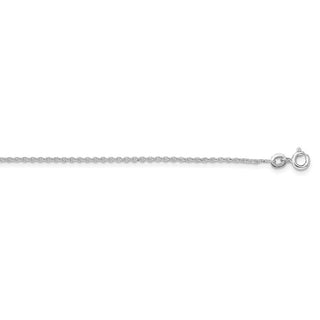 26" Rhodium-plated Sterling Silver 1.5mm Cable Chain Necklace